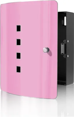 Produktbild von banjado Design Schlüsselkasten aus Edelstahl für 10 Schlüssel, Schlüsselschrank 24 x 21,5 x 7cm groß mit Magnetverschluss,  Rose [BWSK 0014]