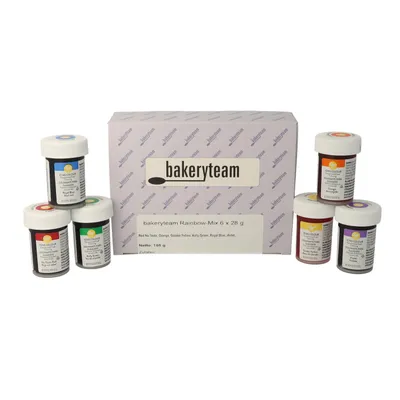 Produktbild von bakeryteam - Wilton Glasurfarben Rainbow-Mix 6 x 28 g