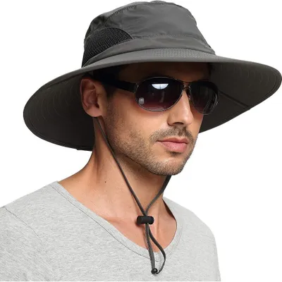 Produktbild von EINSKEY Sonnenhut für Damen und Herren, UV-Schutz, Sommerhut, Gartenhut, faltbar, Safari-Sonnenschutzhut, wasserdicht, Outdoor-Wanderhut, Fischerhut