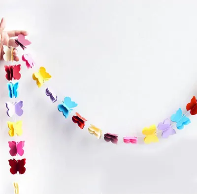 Produktbild von Oblique Unique Deckenhänger Girlande 3D Schmetterlinge Geburtstag Party Deko - bunt
