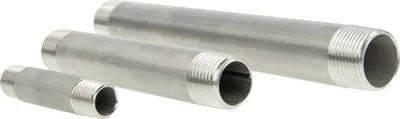 Produktbild von Rohrdoppelnippel Langnippel Edelstahl V4A (AISI 316), AG/AG konisch 1/2 Zoll x 150 mm