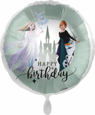 Obrázok produktu pre Disney Ľadová kráľovná Pastelový fóliový balón Happy Birthday 43 cm