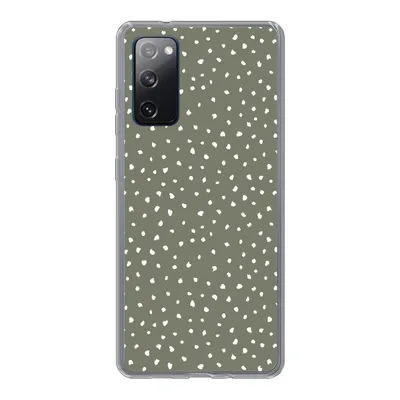 Produktbild von MuchoWow® Handyhülle Schutzhülle Hülle für Samsung Galaxy S20 FE Polka dots - Grün - Weiß Silikon Softcase Handy Hülle - Abdeckung