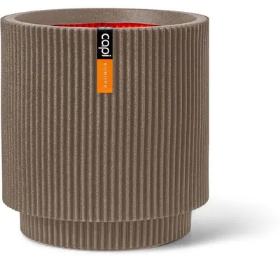Obrázek produktu pro Váza, CAPI EUROPE Groove NL Cylinder, 36 x 38 cm, teplá taupe