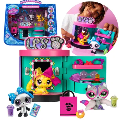 Produktbild von Littlest Pet Shop – Stylische Boutique, 3er-Pack Figuren (Nr. 264–266) mit Zubehör