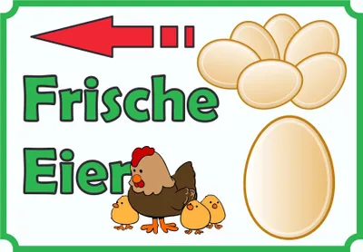 Produktbild von Verkaufsschild Schild Eier links A1 (594x841mm)