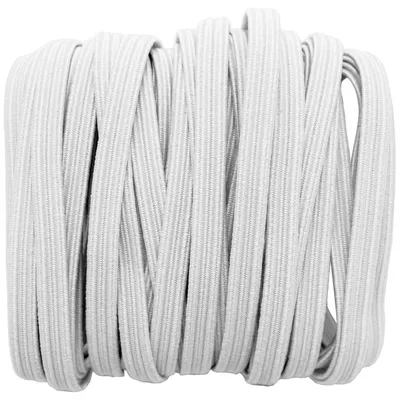 Elastisches Gummiband 5 m x 5 mm weiß kochfest