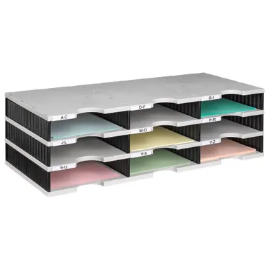 Obrázek produktu pro styrodoc trio Polystyrol Schwarz - Grau Box & Organizer zur Aktenaufbewahrung (268-0303-98)