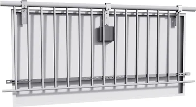 Produktbild von enjoy solar® Senkrechte Aluminium-PV-Halterung für Balkonkraftwerk, für Balkongeländer, für Solarmodule bis 1900 mm, inkl. Montagematerial, 0% MwSt.