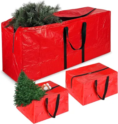 Obrázok produktu pre Vrecúška na skladovanie vianočných stromčekov, skladacie, vodotesné, sada 3 kusov, robustné, dĺžka 2,5 m