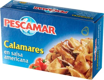 Zdjęcie produktu dla Pescamar Kalmary W Sosie Amerykańskim - Pyszny Obiad W 111G Puszce