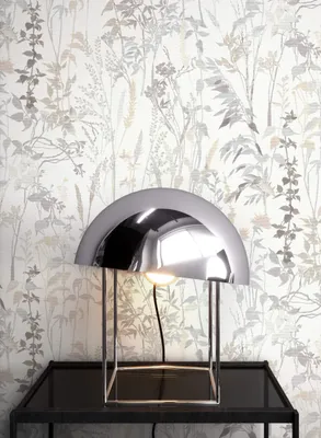 Produktbild von NEWROOM Tapete Weiß Vliestapete Blumen - Blumentapete Floral Grau Beige Blätter Zweige Romantisch