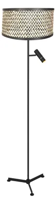 Image de Steinhauer - lampadaire - Stang - noir - bambou métal - Ø 40cm - LED_E27 - 4832ZW