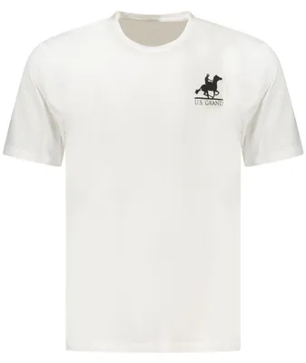 Produktbild von Herren Kurzarm T-Shirt Weiß mit Print und Rundhalsausschnitt