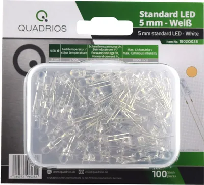 Produktbild von Quadrios LED-Sortiment Warmweiß 20 mA 3.0 V (1802O028)