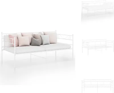 Produktbild von vidaXL Schlafsofa Bettgestell Weiß Metall 90x200 cm -  Betten & Bettgestelle