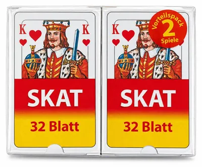 Produktbild von Skatkarten 2er Set mit je 32 Blatt für Kartenspiele