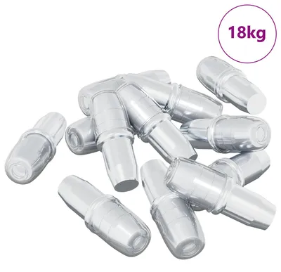 Zdjęcie produktu dla vidaXL Zaślepka półki 7200 szt. srebrna 7 x 16 mm żelazo