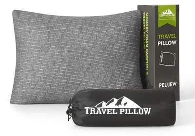 Produktbild von Elzusha – Komprimierbares Reisekissen aus Memory-Schaum für Camping und Flugreisen