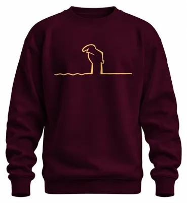 Zdjęcie produktu dla La Linea Balum, Osvaldo Strichmännchen, bluza z kapturem, kolor burgundowy, rozmiar L