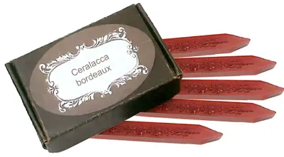 Produktbild von Rubinato Siegellack ohne Docht bordeaux, 10 Stück, Größe 9 cm