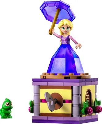 Image de LEGO 43214 Disney Princesse Raiponce Tourbillonnante, ensemble à construire avec robe en diamant et mini-poupée, jouets de collection pour filles et garçons