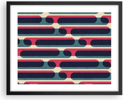 Produktbild von Gerahmtes Poster - Schwarzer Rahmen - Abstraktion Muster Modern - 50x40 cm - Wand Bild - Wanddeko - Wandbilder - Wandposter - Bilderrahmen - Bilder - Kunstdruck - Wandbild - P2BAA50x40-4200