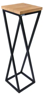 Produktbild von Blumenständer aus Eiche | Gedrehte Streben 70 cm