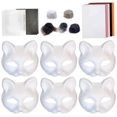 Produktbild von Niedliches Katzenmaskenset - 18-teiliges Set für Cosplay und Partys