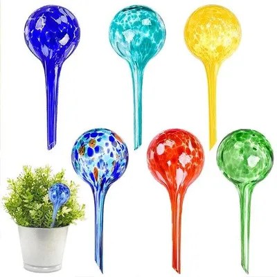 Produktbild von Automatische Gießkugeln 6 Stück bunte Glas