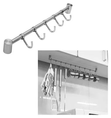 Produktbild von Hakenleiste mit 5 Haken - 36 cm Länge für die Küche
