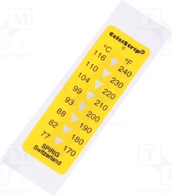 Image de 1 étiquette enregistreuse de température, °C, °F, 15x45 mm, marqueur de température CS-B