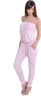 Obrázek produktu pro Dámské kombinézy Bandeau kombinéza s kapsami 7/8; Powder Pink/2XL/3XL 44/46