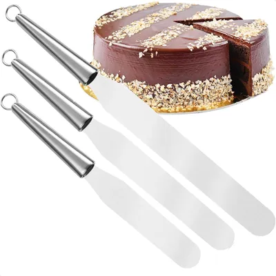 Imagen del producto de Juego de cuchillos para paletas, de acero inoxidable, de 3 piezas, de 29 a 39 cm, para la cocina
