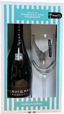 Produktbild von Scavi & Ray Prosecco Frizzante DOC alc. 10,5% vol. 0,75L + 1 Glas