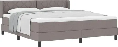 Image de Lit boxspring avec matelas avec matelas taupe 180 x 200 cm