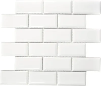 Produktbild von Keramikmosaik CG M07W 29,56x29,1 cm weiß