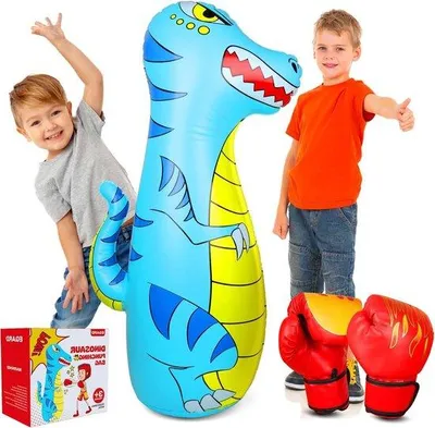 Productafbeelding van Famanu Opblaasbare Dinosaurus Bokszak - Interactief speelgoed voor kinderen