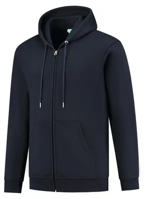 Image de Starworld - Sweat à capuche avec fermeture éclair intégrale pour hommes/femmes Unie LT3611 (L) (bleu marine)