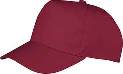 Produktbild von Result Headwear RC084J | Kinder Boston Printers Cap / 5-Panel-Cap - Farbe: Burgundy - Größe: One Size