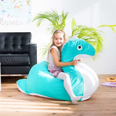 Immagine prodotto di Pouf per bambini Smoothy Nessie - Comodo pouf da esterno per la cameretta e il giardino | Schiuma memory e cotone | Indistruttibile