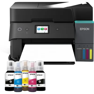 Produktbild von Epson EcoTank ET-4950, Tintenstrahl, Farbdruck, 4800 x 1200 DPI, A4, Direktdruck, Schwarz