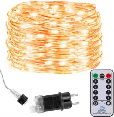 Obrázek produktu pro LED řetěz Nano - 48m, 480LED, 8 funkcí, ovladač, IP44, teplá bílá