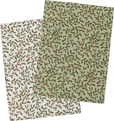 Obrázok produktu pre Kuchynské utierky so vzorom MISTLETOE, 50 x 70 cm, sada 2 ks