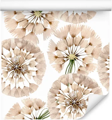 Produktbild von 10m VLIES TAPETE Rolle Natur Blumen Flora Pusteblumen Aquarell Wiese XXL