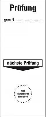 Produktbild von Dreifke® Aufkleber I Grundetikett Prüfung gemäß §...Nächster Prüfung, Folie, ...