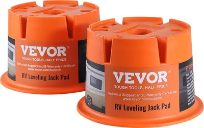 Immagine prodotto di VEVOR Blocco per martinetto per rimorchio, portata 907,18 kg per blocco di livellamento per camper, Blocchi di stabilizzazione per camper in polipropilene di alta qualità, Accessori da viaggio per camper