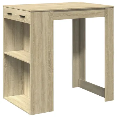 Image de Table de bar chêne sonoma 102x70x103,5 cm bois d'ingénierie