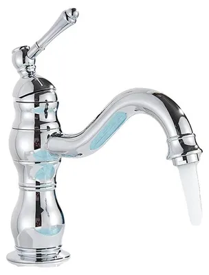 Immagine prodotto di Miscelatore per lavabo, finitura ottone anticato, comando monocomando, cromato corto
