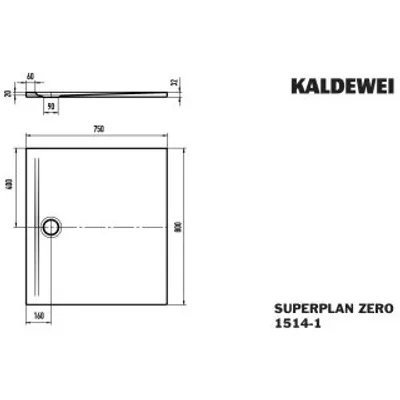 Immagine prodotto di Kaldewei 351400012001 DW SUPERPLAN ZERO Mod.1514-1, 750 x